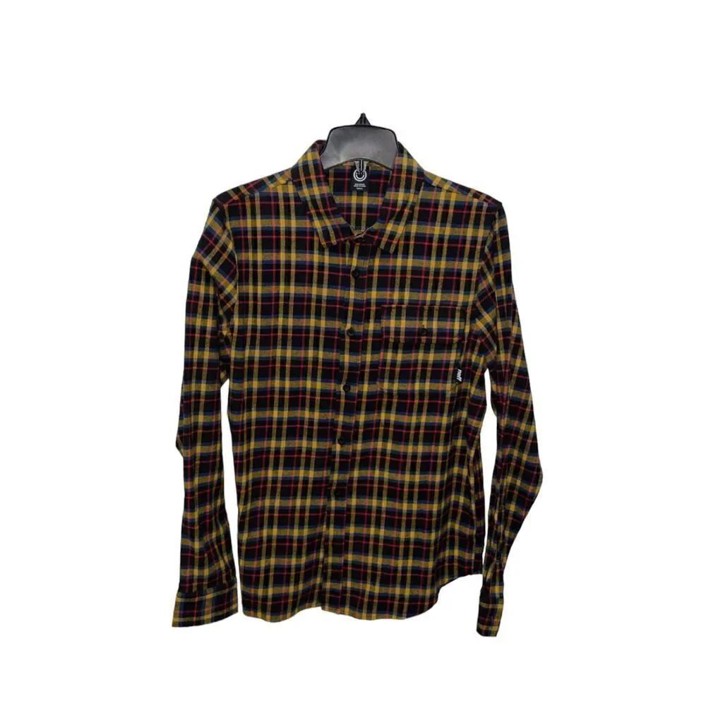 Neff Men's Small Flannel Shirt Plaid Long Sleeve NWT